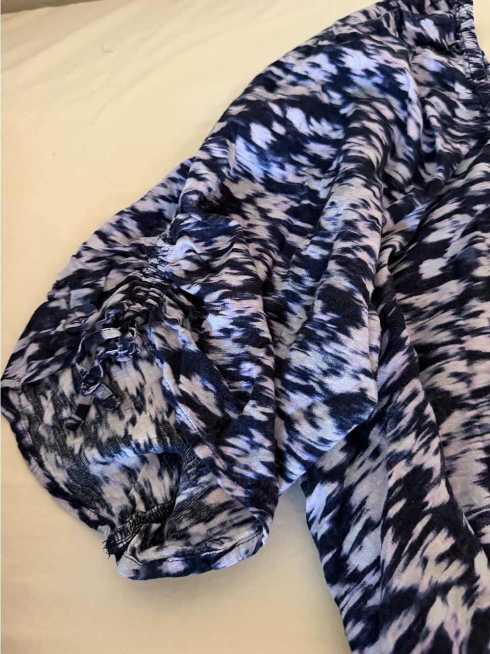 Terra & Sky Navy and Light Lavender Off-Shoulder Blouse - Picture 6 of 6